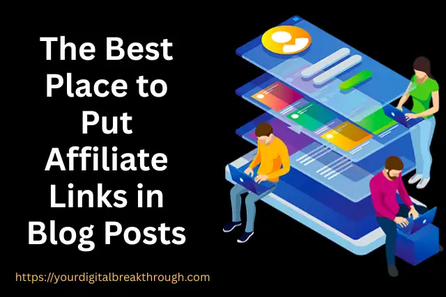 best place for affiliate links in blog posts